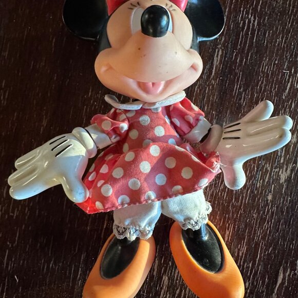 Vintage Minnie Mouse Applause Doll 9" With Polka Dot Dress & Bow - Picture 6 of 10